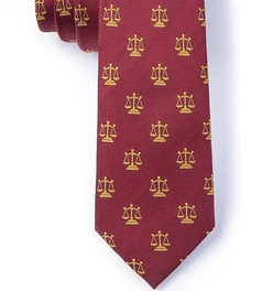 Lawyer Tie Skinny Tie  -  Burgundy Silk