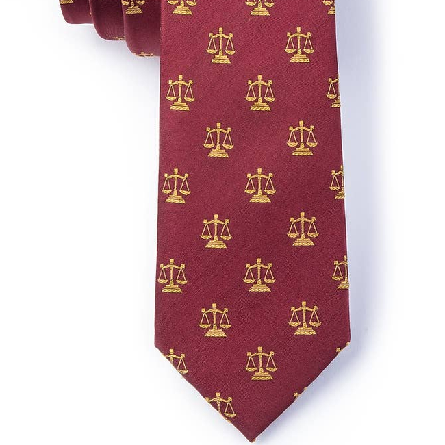 Lawyer Tie Skinny Tie  -  Burgundy Silk-gallery-33399609884738