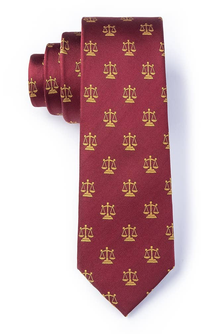 Lawyer Tie Skinny Tie  -  Burgundy Silk