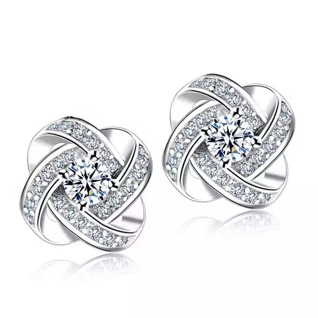 Love Knot Stud Earrings-gallery-30351682338874