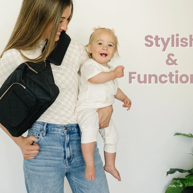 The Jetsetter Mini Diaper Bag - Black-gallery-40925261201557