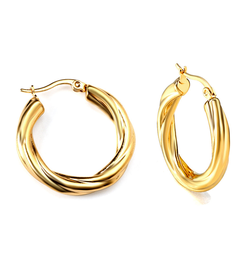 Rippled Hoop Earrings