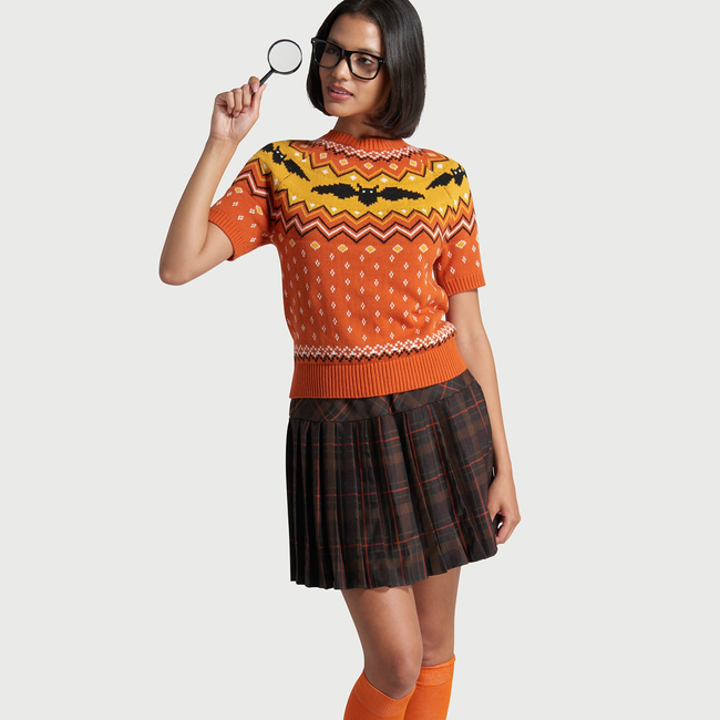 It Be Like 'Bat' Fair Isle Short Sleeve Sweater-gallery-37010555535531