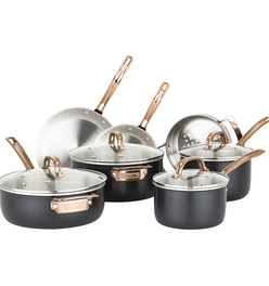Black and Copper 3-Ply Cookware