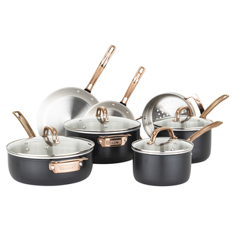 Black and Copper 3-Ply Cookware