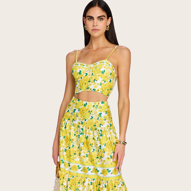Linda Floral Poplin Bra Top-gallery-43917738311930