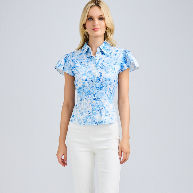 Francesca Floral Poplin Shirt-gallery-43184618012922