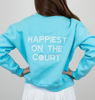 Happiest on the Court™ pickleball sweatshirt
