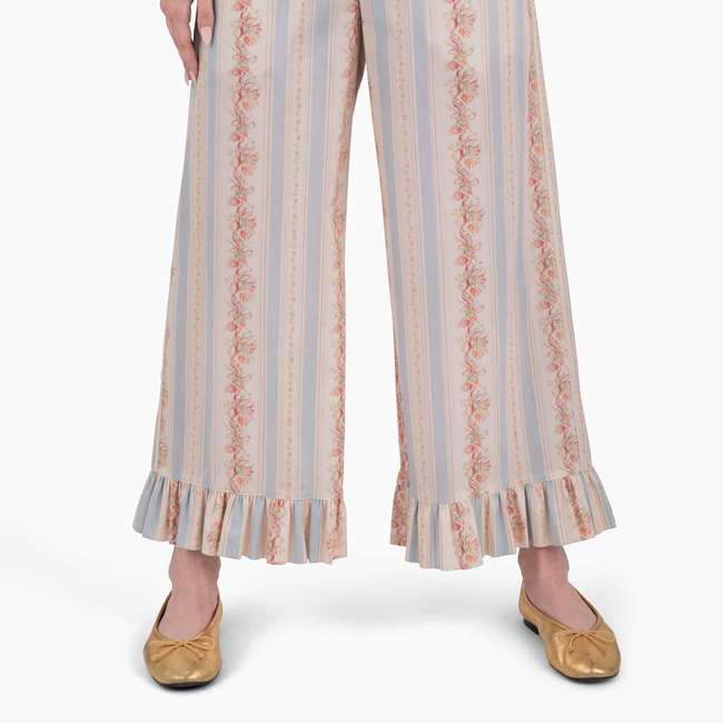 Lady Bird Ruffle Pant - Georgette Stripe-gallery-52321660371232