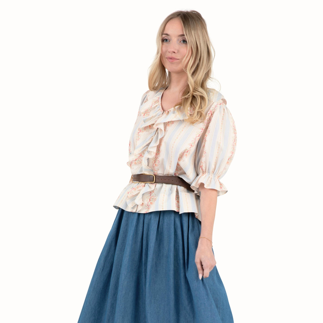 Take Pause Maxi Skirt - Chambray-gallery-52247113662752