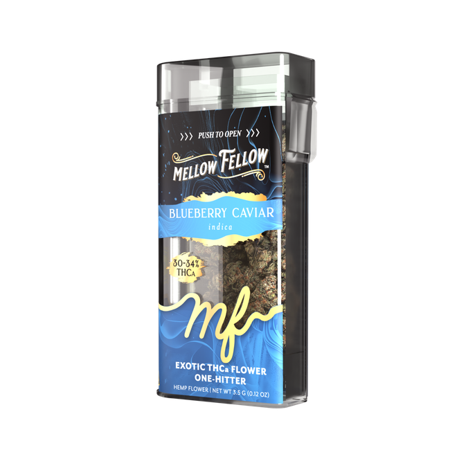 THCa 3.5g Exotic Flower + One Hitter - Blueberry Caviar (Indica)-gallery-38348618137806