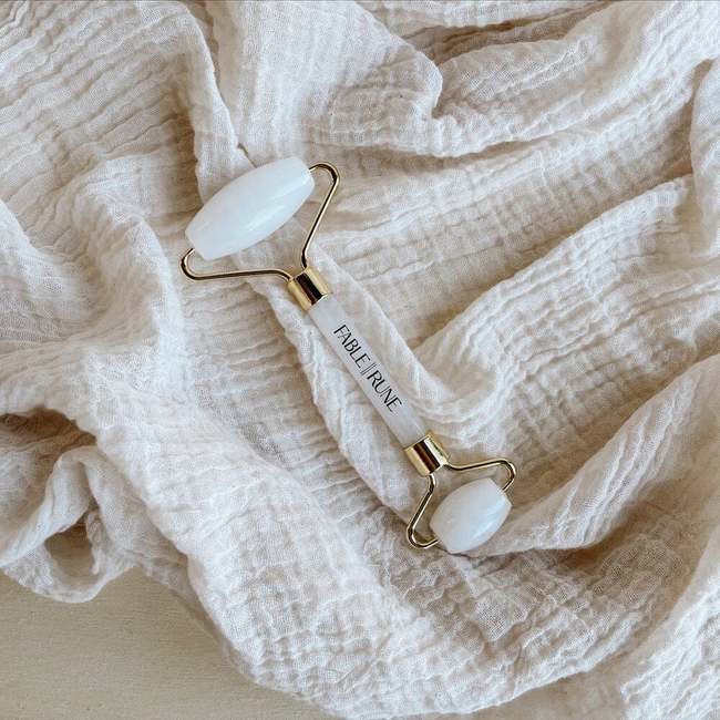 WHITE QUARTZ STONE ROLLER-gallery-39236775968930