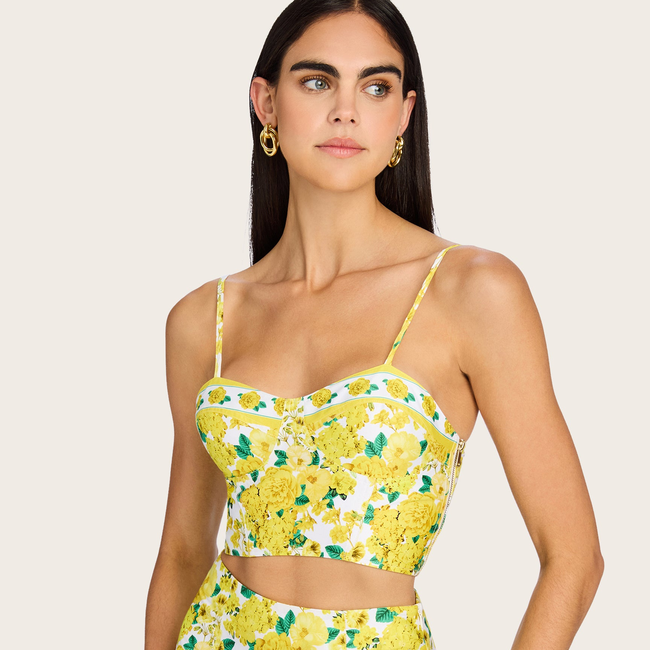 Linda Floral Poplin Bra Top-gallery-43968296780026