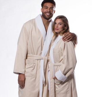 Luxury Microfiber Lined Robe Nude