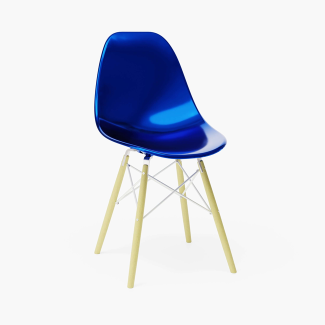 Metallic Blue MicroShell Chair™-gallery-59855213330718