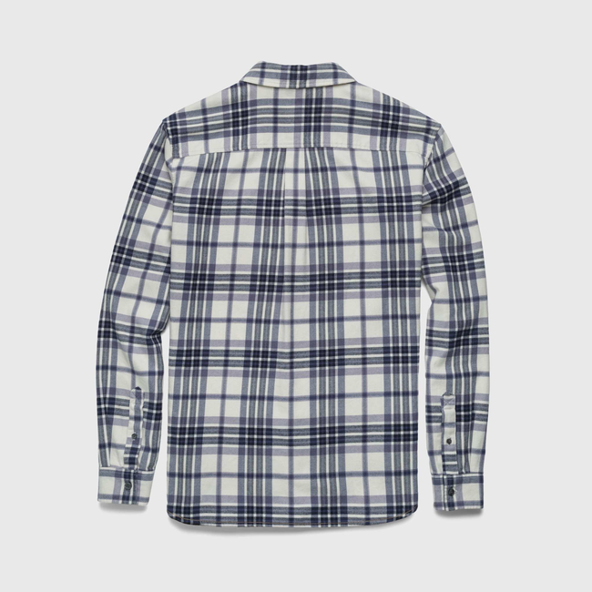 Brian Flannel Plaid Shirt - Jet Stream Combo-gallery-44084182941954
