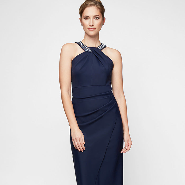 Arabella Sheath Halter Contour Dress-gallery-42505819980032