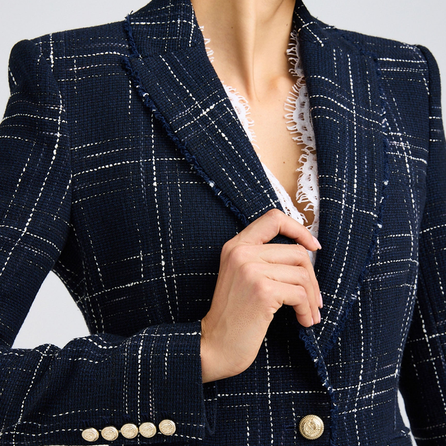 Aimee Windowpane Tweed Blazer-gallery-42933071347962