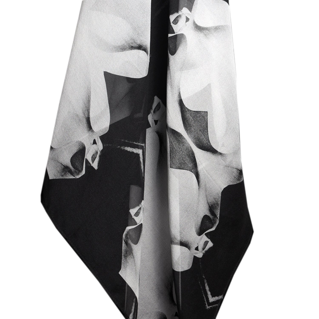 Silk 26 Inch Square Scarf - Gaudi - Black and White-gallery-53110964158760