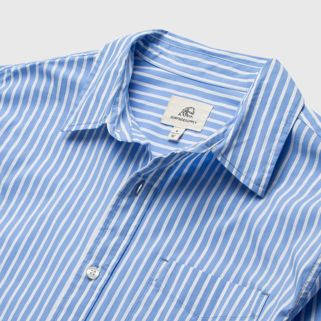 Brian Stripe Shirt - Blue-gallery-42414327759106