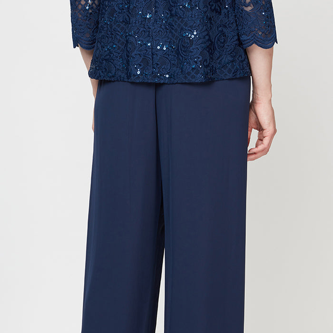 Petite Straight Leg Chiffon Pant-gallery-42655330795776