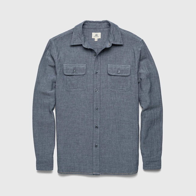 Zhu Double Gauze Shirt - Navy-gallery-44084219609346