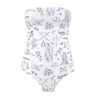 Courtroom Botanica Strapless Swimsuit