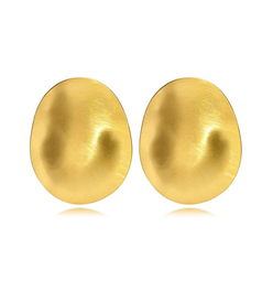 Gold Oval Earrings