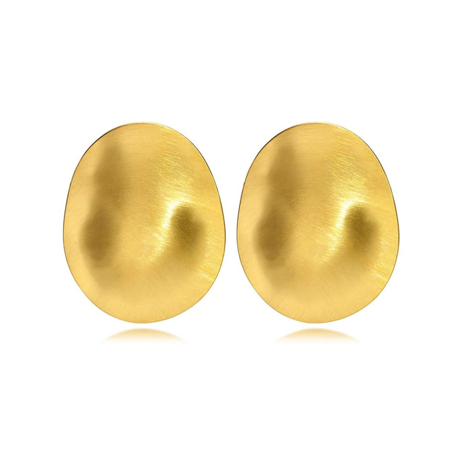 Gold Oval Earrings-gallery-31654091292747