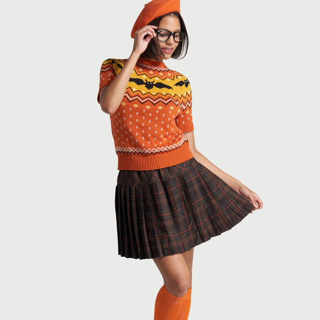 It Be Like 'Bat' Fair Isle Short Sleeve Sweater-gallery-37010555633835
