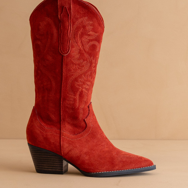 The Amaya | Red Classic Cowgirl Boot-gallery-37683882131633