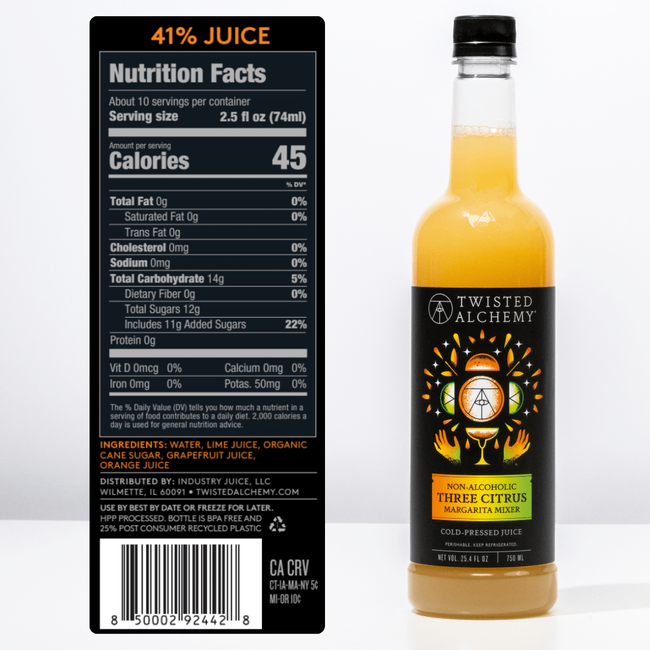 25.4oz THREE CITRUS MARGARITA JUICE COLD PRESSED-gallery-60239154839919