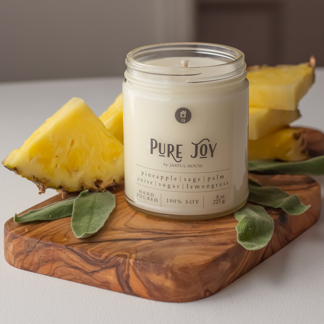 Pure Joy Pineapple + Sage Soy Candle - 8 oz.-gallery-28933244125254