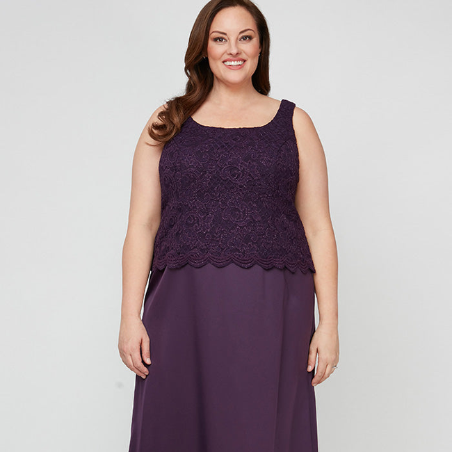 Plus Bethany Glitter Lace Jacket Dress-gallery-42510614888704