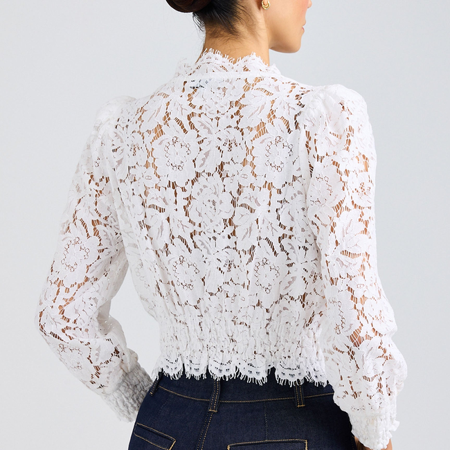 Kairi Lace Wrap Blouse-gallery-42933077639418