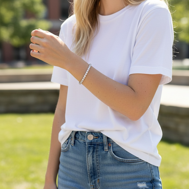 Bee Sparkle Tennis Bracelet-gallery-45777054433536