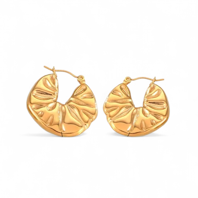 Timeless Texture Hoop Earrings-gallery-42556002271482