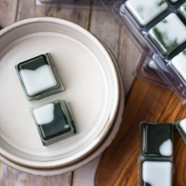 Halloween Wax Melts Clamshell Enchanted Forest  - Green & White 3 oz-gallery-28463253782598