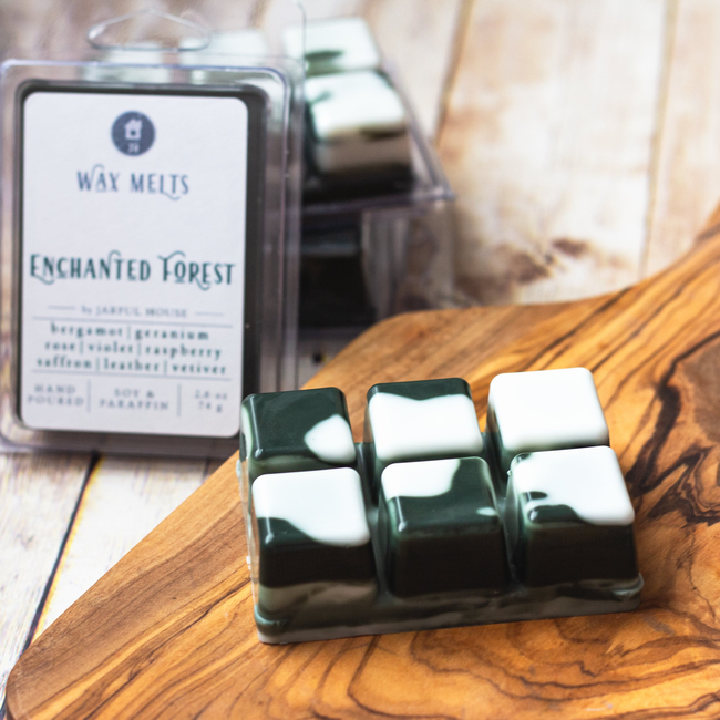 Halloween Wax Melts Clamshell Enchanted Forest  - Green & White 3 oz-gallery-28463254372422