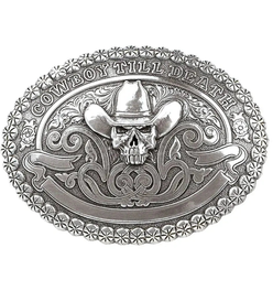 Crumrine Cowboy Till Death - Belt Buckle
