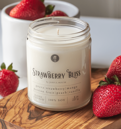 Soy Candle Strawberry Bliss | Housewarming Gift