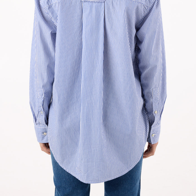 Ruth Oversized Shirt <br> Blue Multi Stripe-gallery-32371158253634