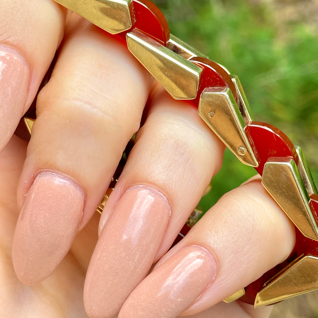 Vintage yellow 14K and carnelian angled link bracelet, 7.25 inch-gallery-53624006836539