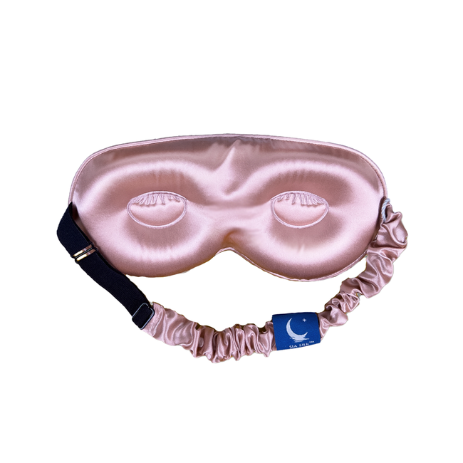 Sia Silk® Sleep Mask with extra deep eye cups for long lashes - Dusty Rose-gallery-42006097690881