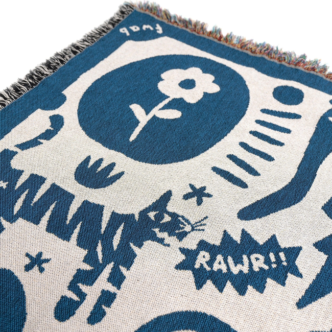 Blue Doodles Throw-gallery-36205949223088