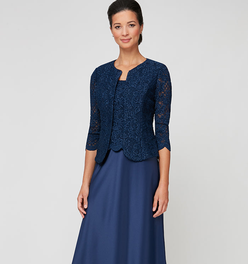 Bethany Glitter Lace Jacket Dress