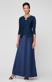 Bethany Glitter Lace Jacket Dress