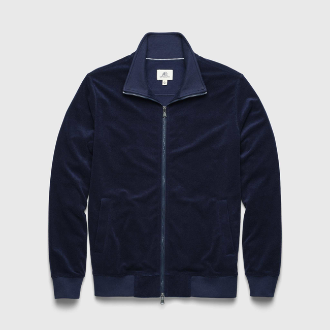 Frank Saltwater Terry Track Jacket - Navy Blazer-gallery-45068476940546