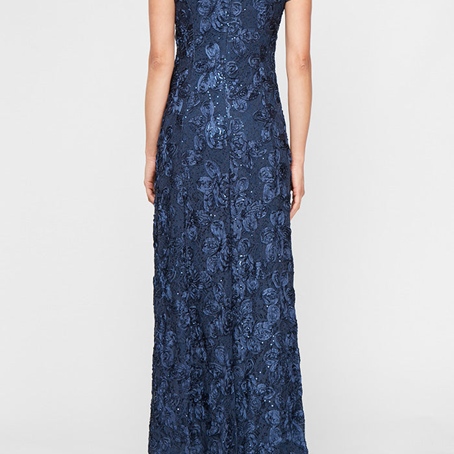 Evelyn Rosette Lace Long Gown-gallery-42887277773056