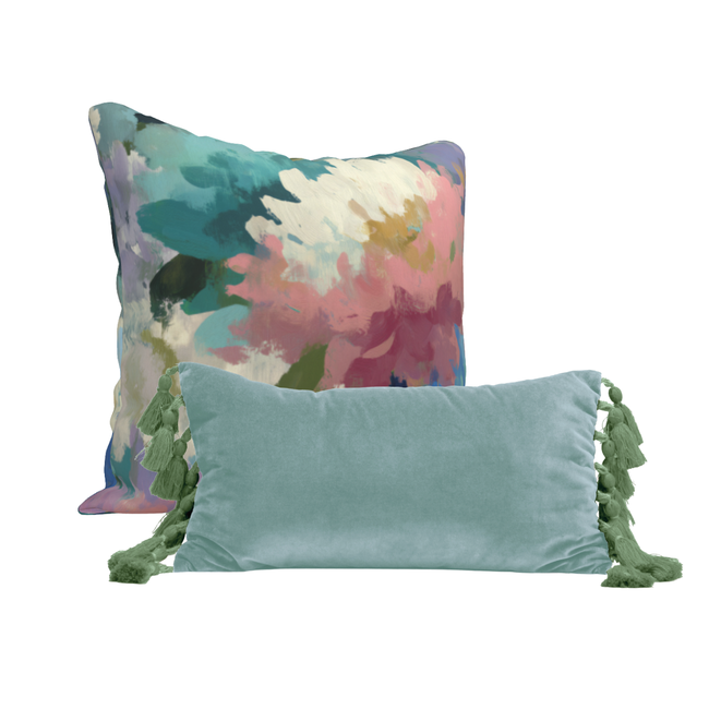 Garden Study Velvet Printed Pillow-gallery-34938431111281